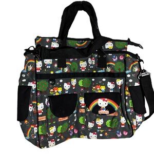 Loungefly Hello Kitty Mimmy Rainbow Canvas Shoulder Tote Bag Medium RARE 2008